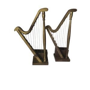 Vintage Wood Harp Planter Boxes - Elegant Home Decor - 18"